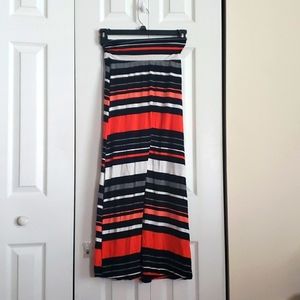 Multicolor stripe skirt